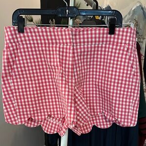 Crown & Ivy Pink White Gingham Shorts